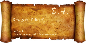 Dragan Adolf névjegykártya